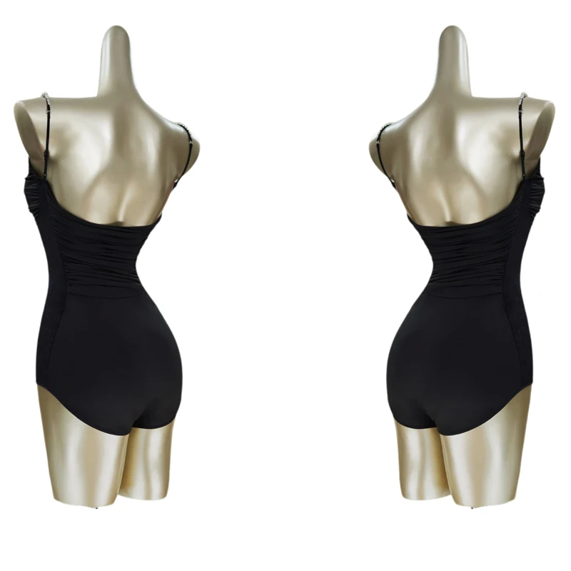 Новый черный боди для латинских танцев женские топы бальных Samba Chacha одежда