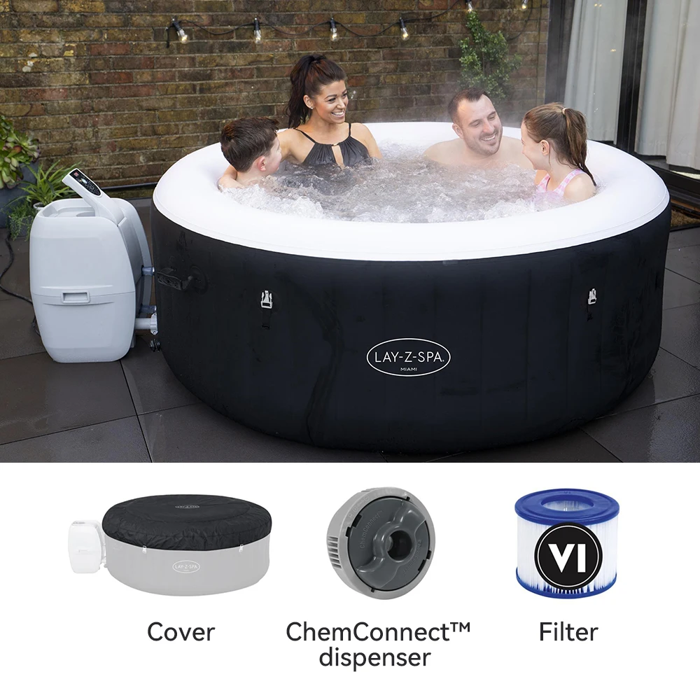 Bestway 60001 Inflatable SPA Tub Spa Miami AirJet Inflatable