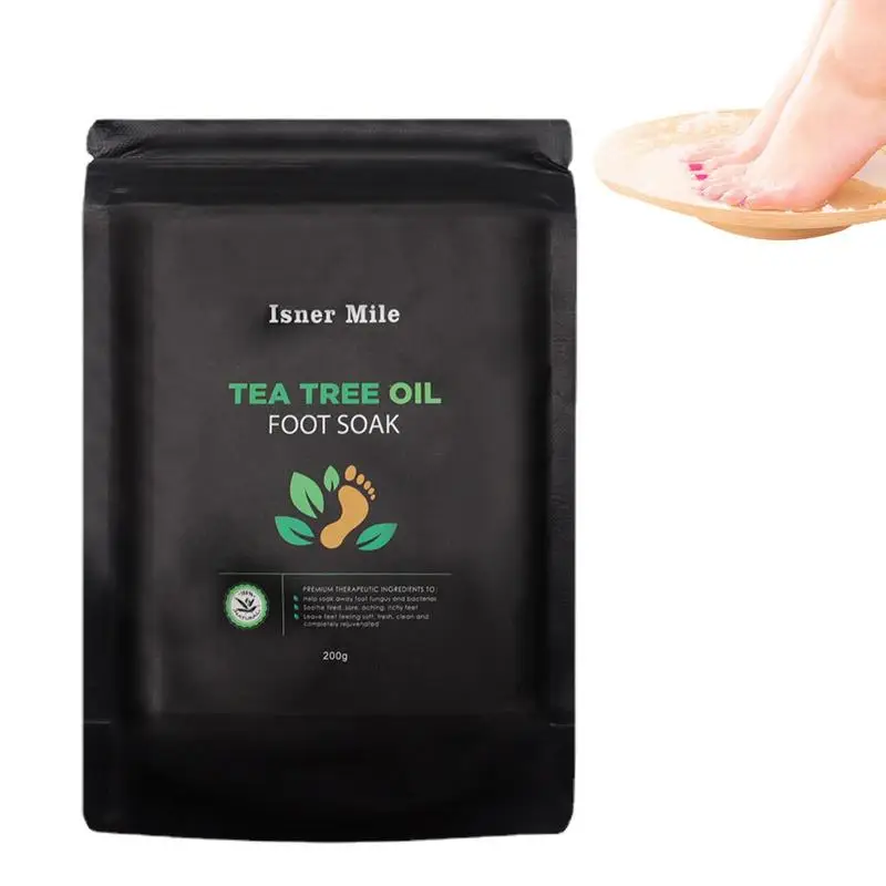 

Tea Tree Oil Foot Soak Moist Foot Bath Salts Tea Tree 7.1Oz Athletes Foot Soak Soften Foot Calluses To Help Reduce Itchy Feet