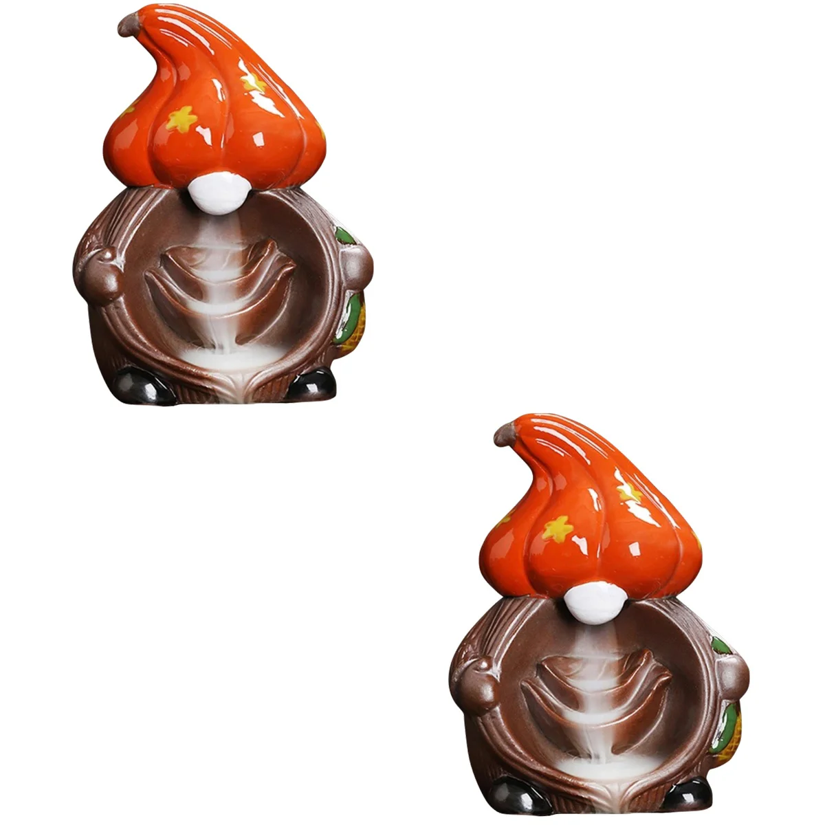 

2pcs Nordic Household Ornament Pumpkin And Corn Pattern Burner Holder Decorative Censer