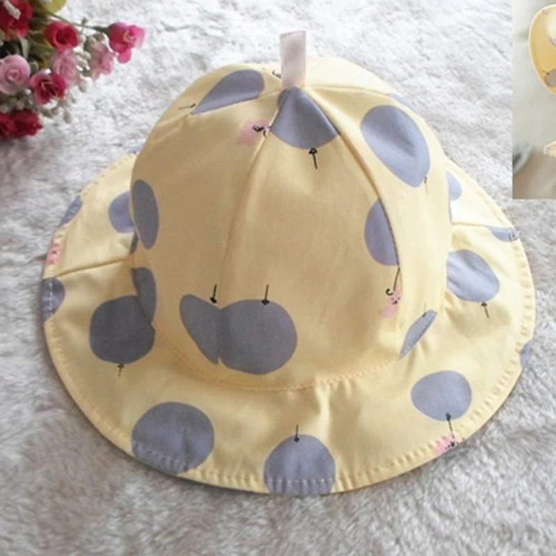 

2022 Hot Sale Toddler Kids Sun Cap Polka Dot Baby Bucket Hat Summer Outdoor Baby Girl Boy Cap Sun Beach Hats Good Gift