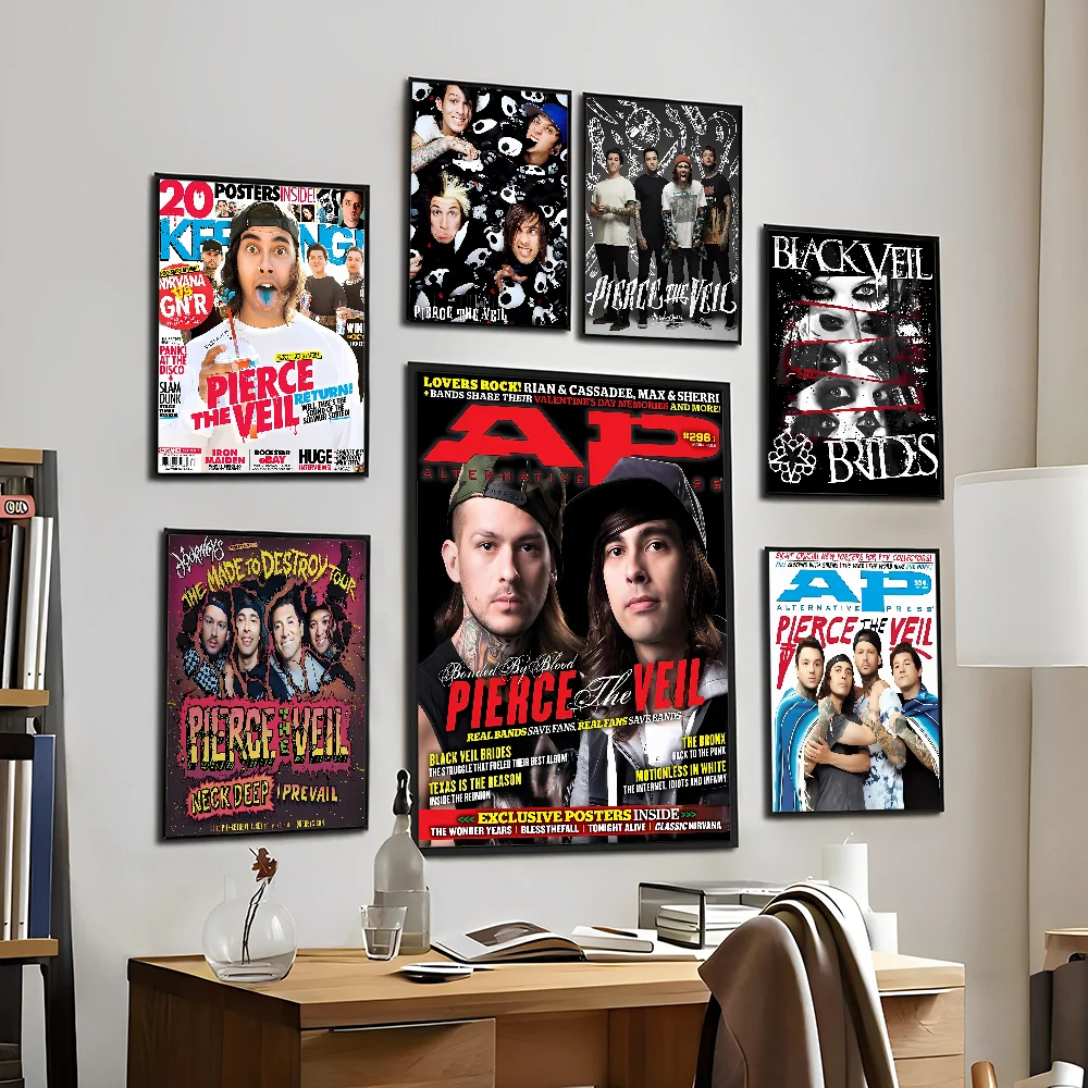 Samoprzylepny художественный постер Pierce The Veil Band белая бумага принты постеры