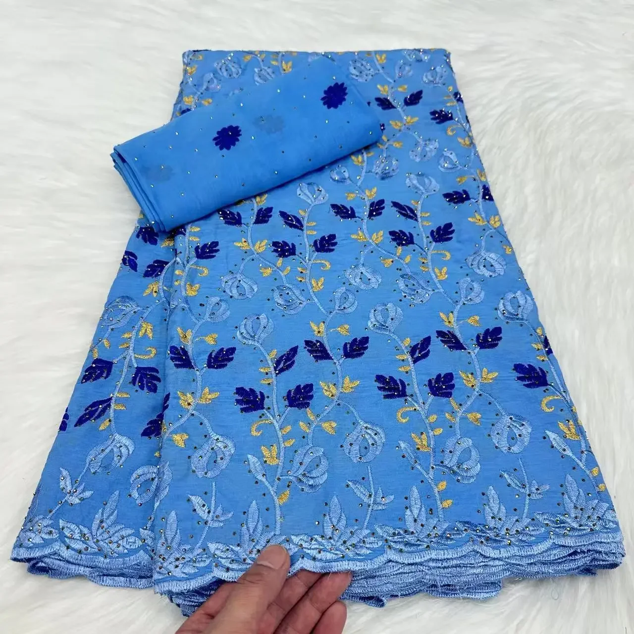 5 + 2 ярда черная австрийская кружевная ткань Brode 2024 высококачественная хлопковая