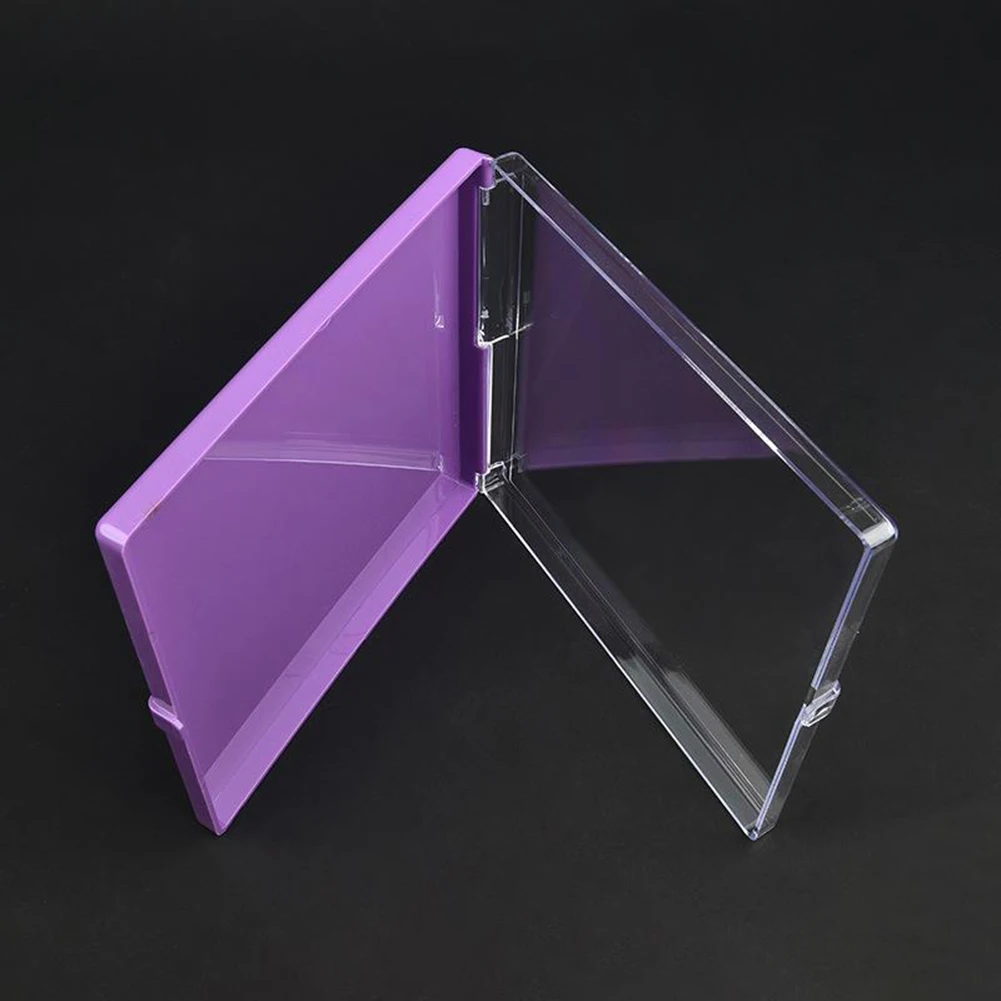 

Brand New Storage Box Jewelry Plastic Purple Bottom Square Transparent