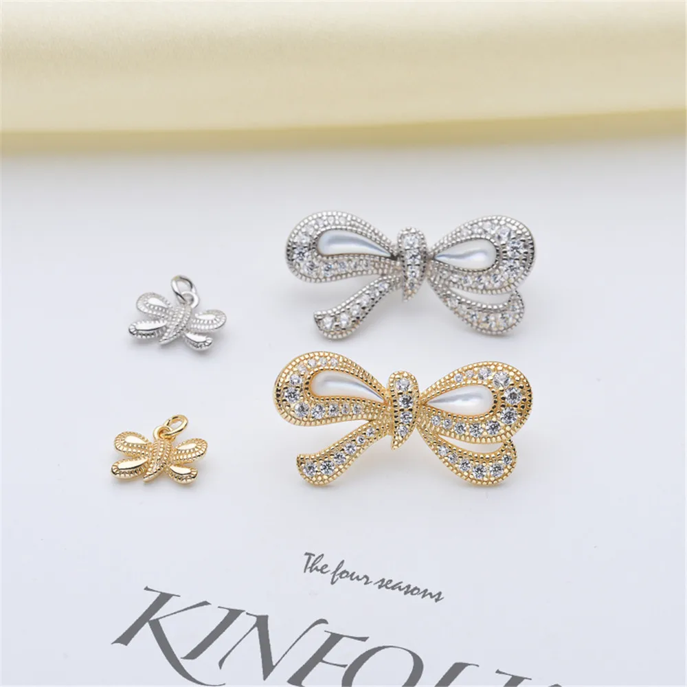 

Застежка из серебра 925 пробы с фианитом, фурнитура «сделай сам» для изготовления бижутерии, аксессуары для серебра/золота, металлические застежки