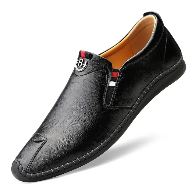 Shoes Leather Brand 2022 Loafers Men 
