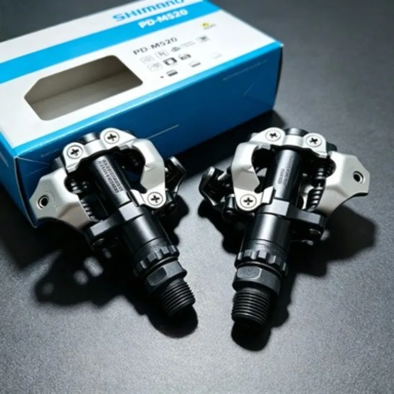 Фото Педали Shimano PD-M520/M540 для MTB с креплениями SH51 для повышенной износостойкости на бездорожье, профессиональные, с многонаправленным отсоединением, SPD №2