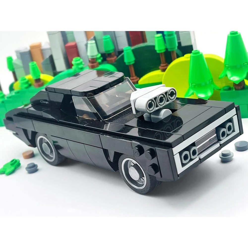437 шт. конструктор MOC Speed чемпионы двойной автомобиль классические гоночные