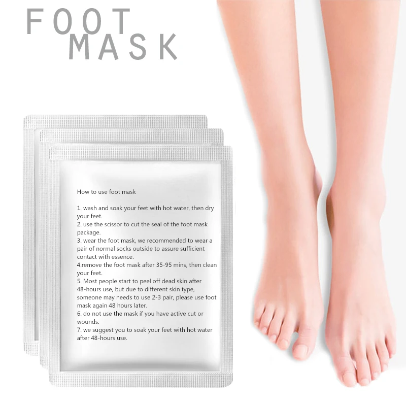 

3pairs Foot Peeling Mask for Legs Exfoliating Socks for Pedicure Spa Socks Foot Cream Heels Remove The Skin Foot Mask