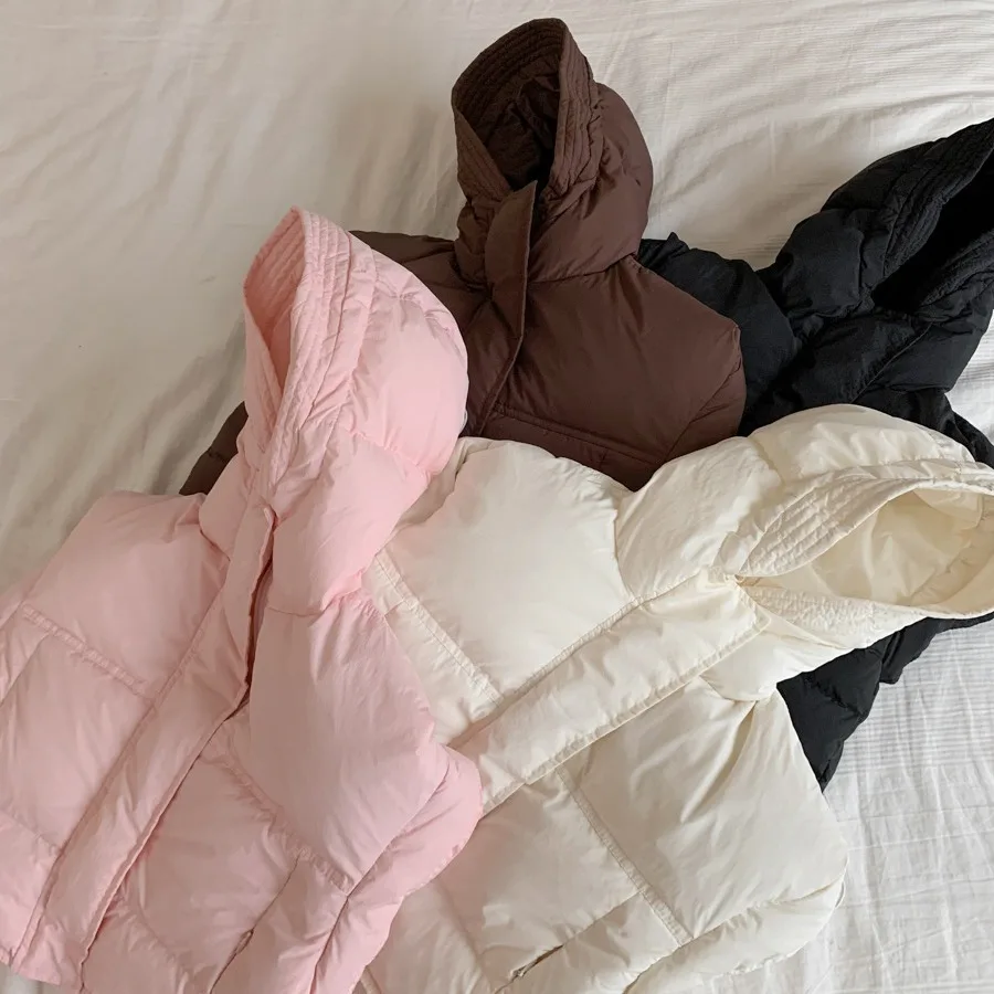 

Пуховик для девочек, новинка 2023, однотонная пуховая куртка, рукава, пуховик, топ, Детская куртка, зимняя одежда для маленьких девочек