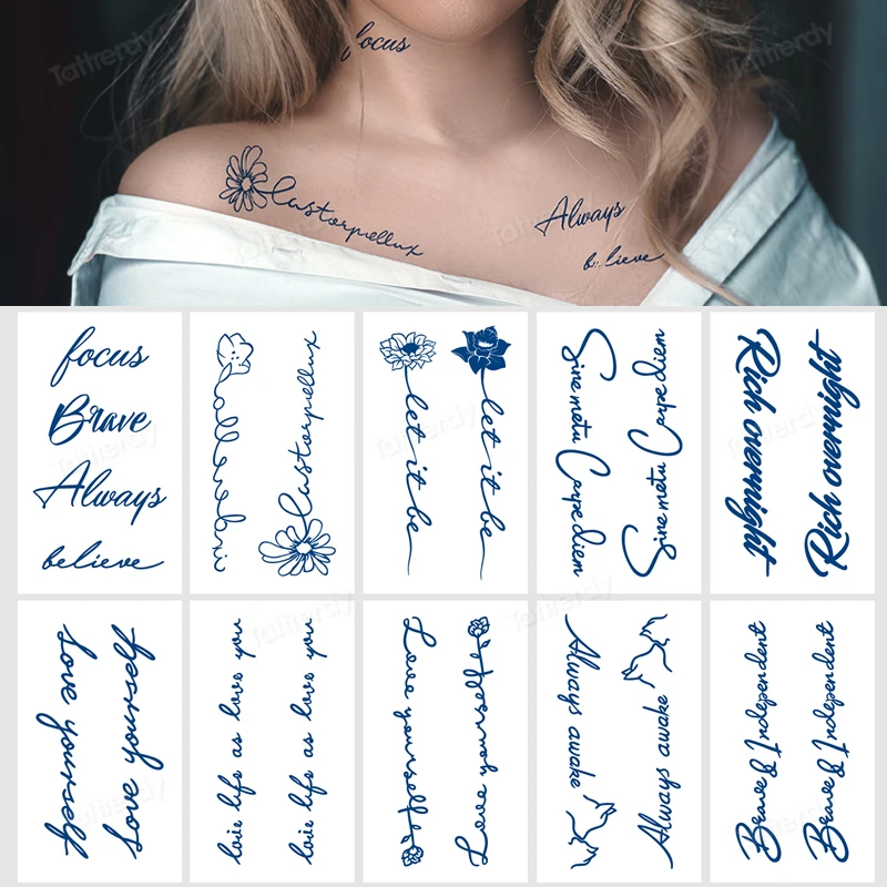 

10 шт./партия, водостойкие Временные татуировки на палец