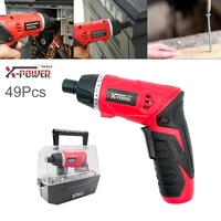 mini electric screwdriver 49pcs power tool 3 6v rechargeable for furniture installationscrewingcorner repairwood punching