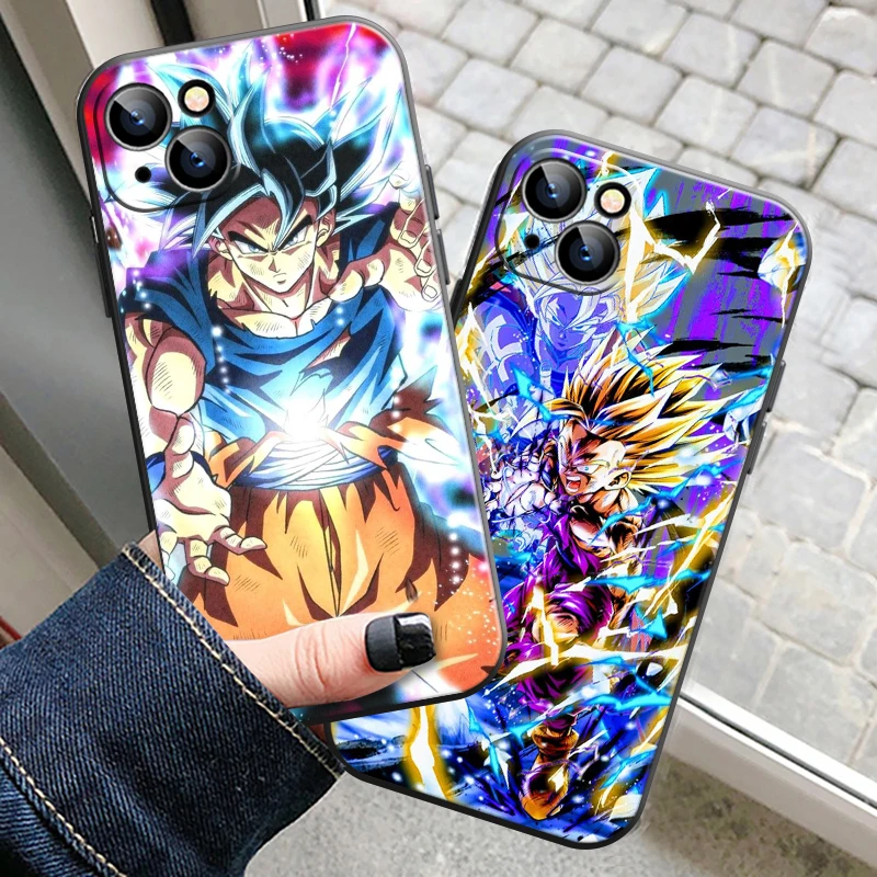 

Anime Dragon Ball Phone Case For iPhone 13 12 11 Pro MAX 6 6S 7 8 Plus X XS XR Mini SE 2020 Carcasa Liquid Silicon Black Funda