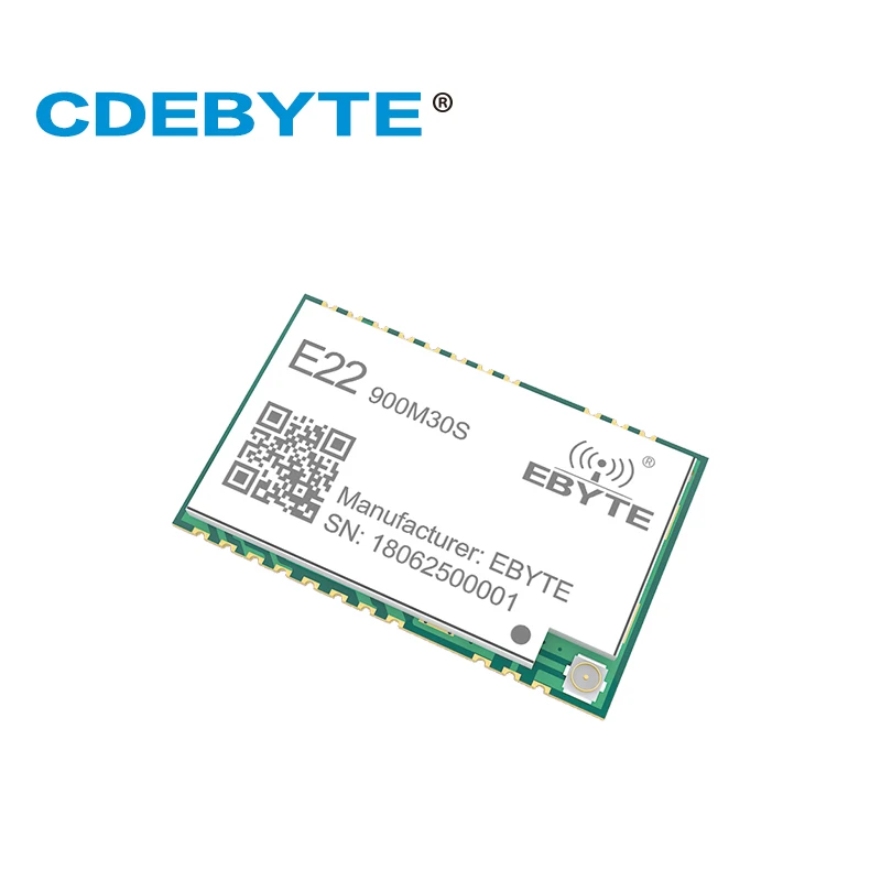 10pcs/lot SX1262 30dBm 915MHz SMD SPI Wireless Transmitter Receiver E22-900M30S Stamp Hole IPEX Antenna SPI Long Range rf Module