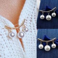 women brooch imitation pearl elegant creative multi functional cardigan clip for daily use