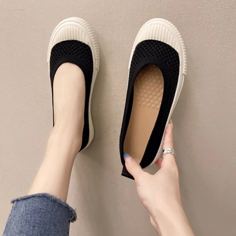 

Женские туфли без застежки, повседневные туфли с закрытым носком, на плоской подошве, без застежки, осень 2023