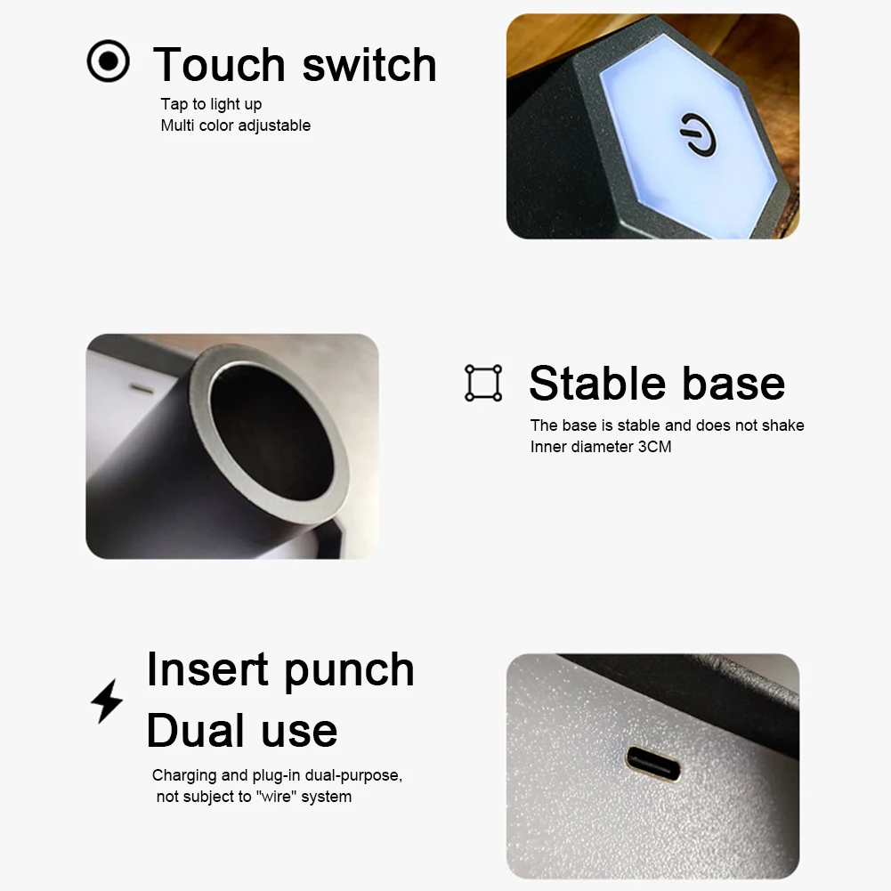 Настольная лампа светодиодный с USB-зарядкой 5200 мА · ч регулируемой яркостью