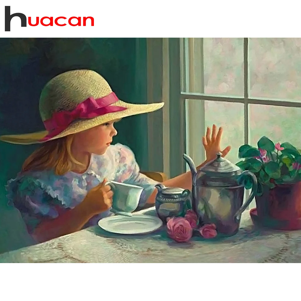 

Huacan алмазная живопись 5D девушка полная квадратная/круглая Алмазная Бриллиантовая вышивка бусины Рукоделие украшение для дома