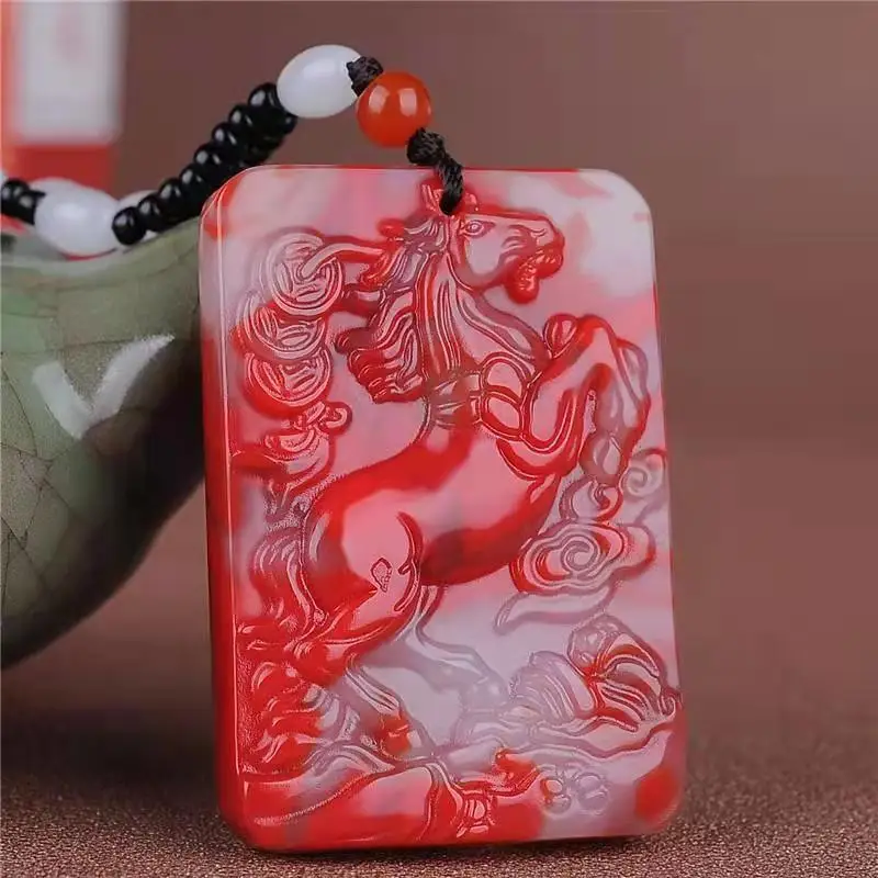 

Подвеска в виде лошади из нефрита для мужчин и женщин