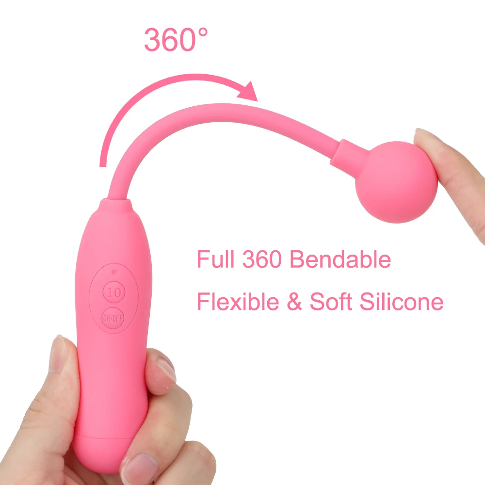 Полный 360 ° гибкий головной вибратор эротический флирт 10 частоты соска Анальный