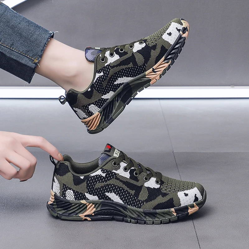 2023 New Men's and Women's Sports Shoes Men's Fashion Camouflage Sports Running Shoes Couples Outdoor Walking Shoes