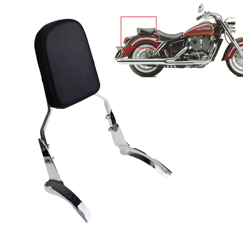 Хромированная подушка для спинки пассажирского салона для Honda Shadow Aero 1100 1998 1999 2000 2001 2002 98 99 00 01 02