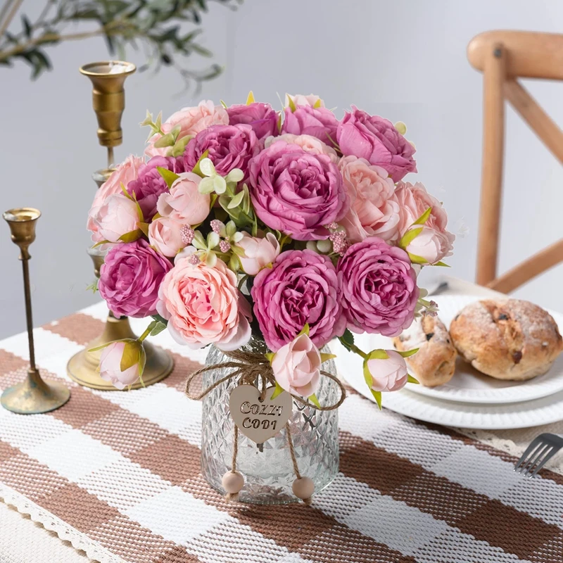 Искусственный шелк искусственные цветы для домашнего декора скрапбукинга