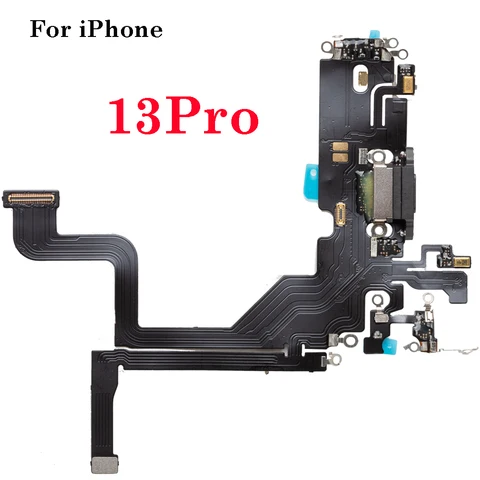 1 шт. USB-порт для зарядки Flex для iPhone 13 14 Pro Max, мини-разъем для док-станции с микрофоном, разъем для наушников, аудиоразъем, гибкий кабель