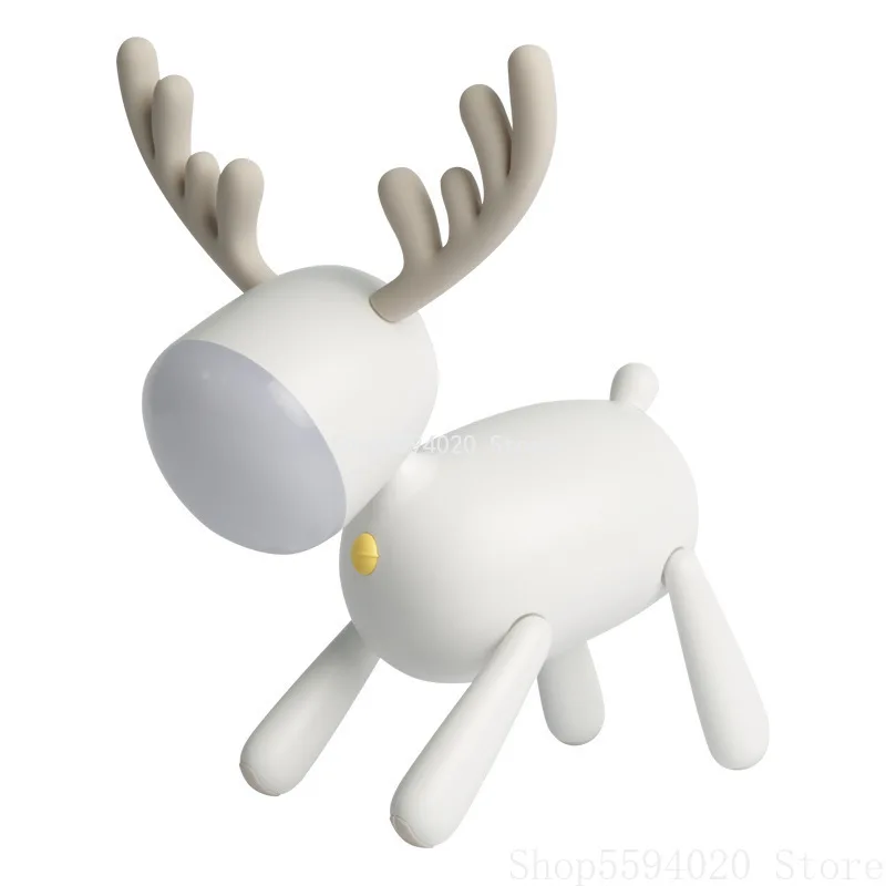 Американский USB Перезаряжаемый пластиковый ночник в виде лося лампы для спальни