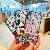 cute minnie mickey for samsung galaxy s22 s21 s20 fe ultra s10 s10e lite s9 s8 plus 5g frosted translucent phone case