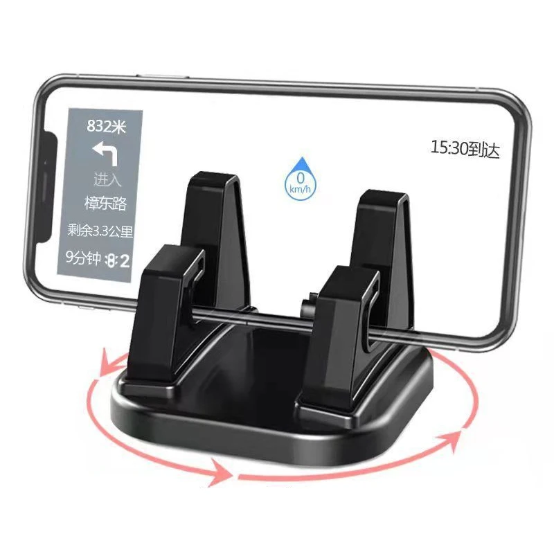 

Автомобильный держатель для телефона, вращающийся на 360 градусов держатель для телефона с защелкой на приборной панели, кронштейн для GPS смартфона Xiaomi IPhone Apple 12 Samsung