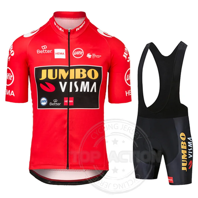 

Комплект одежды для велоспорта JUMBO VISMA, Джерси и шорты, унисекс