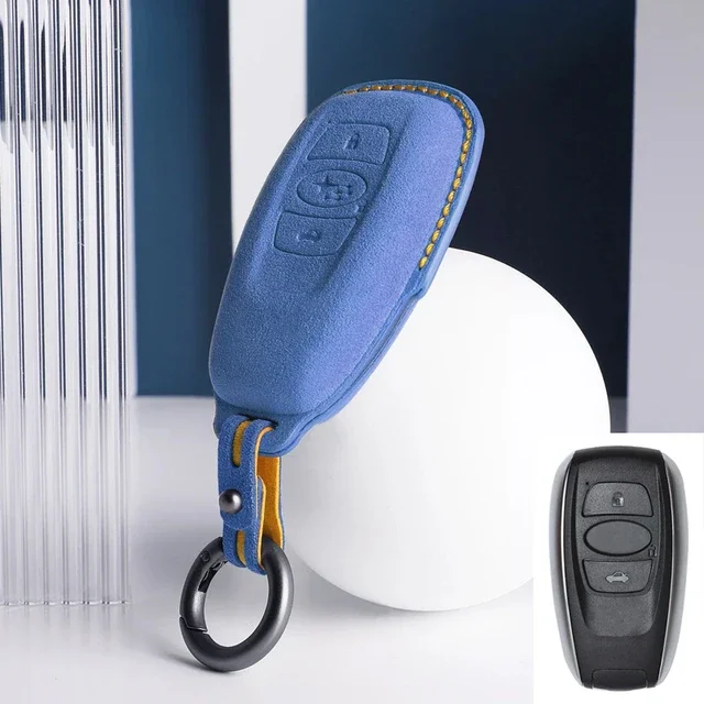 

Новый замшевый автомобильный чехол для ключей с дистанционным управлением, брелок для ключей, аксессуары для Subaru BRZ XV Forester Legacy SIT Outback