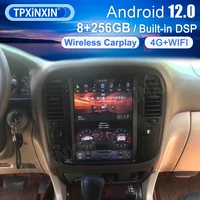 android 12 tesla touch screen for toyota land cruiser lc100 1998 2002 car radio multimedia player gps navi stereo autoradio
