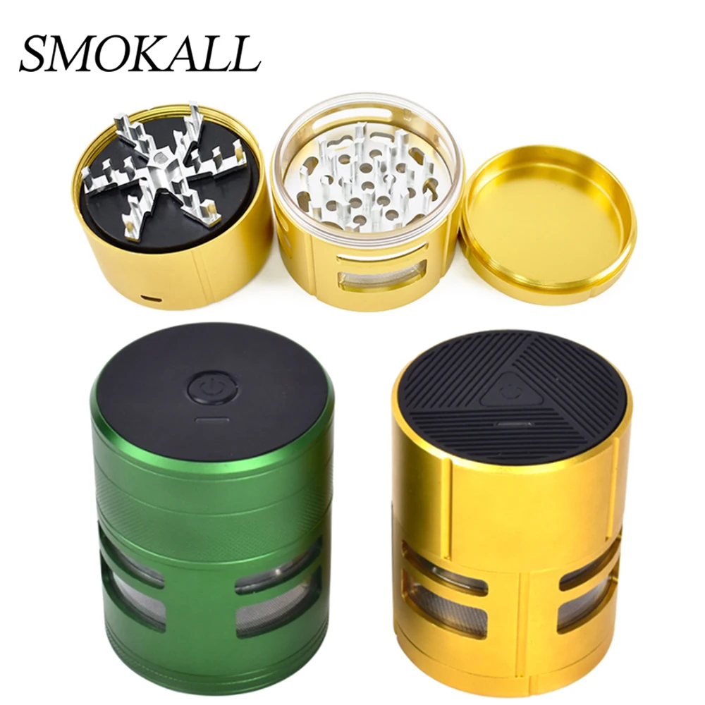 

1Pcs 64mm Electric Grinder Tobacco Smoking Herb Crusher Cigarette Smoke Accessories Cigar Pipe Tool Amoladora Spice Crusher weed