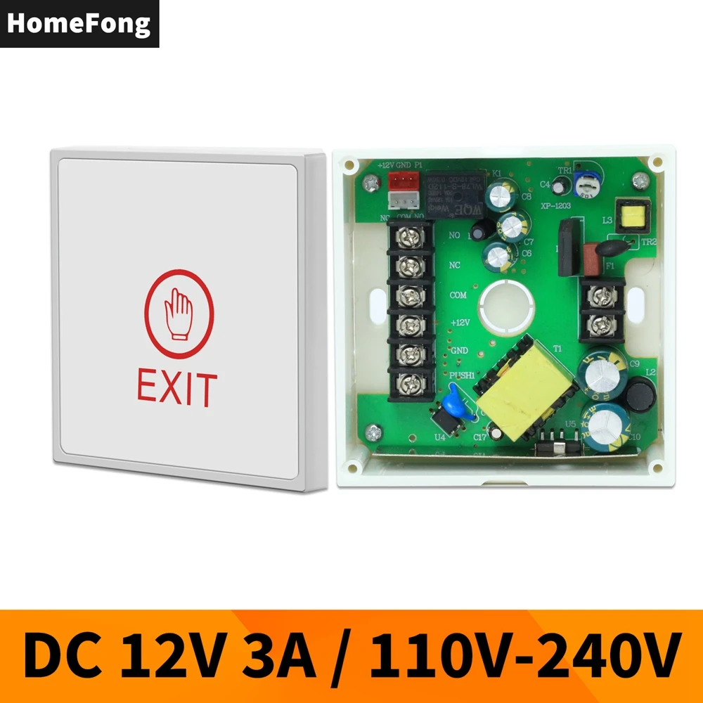 HomeFong Электрическая кнопка выхода контроль доступа к двери контроллер питания