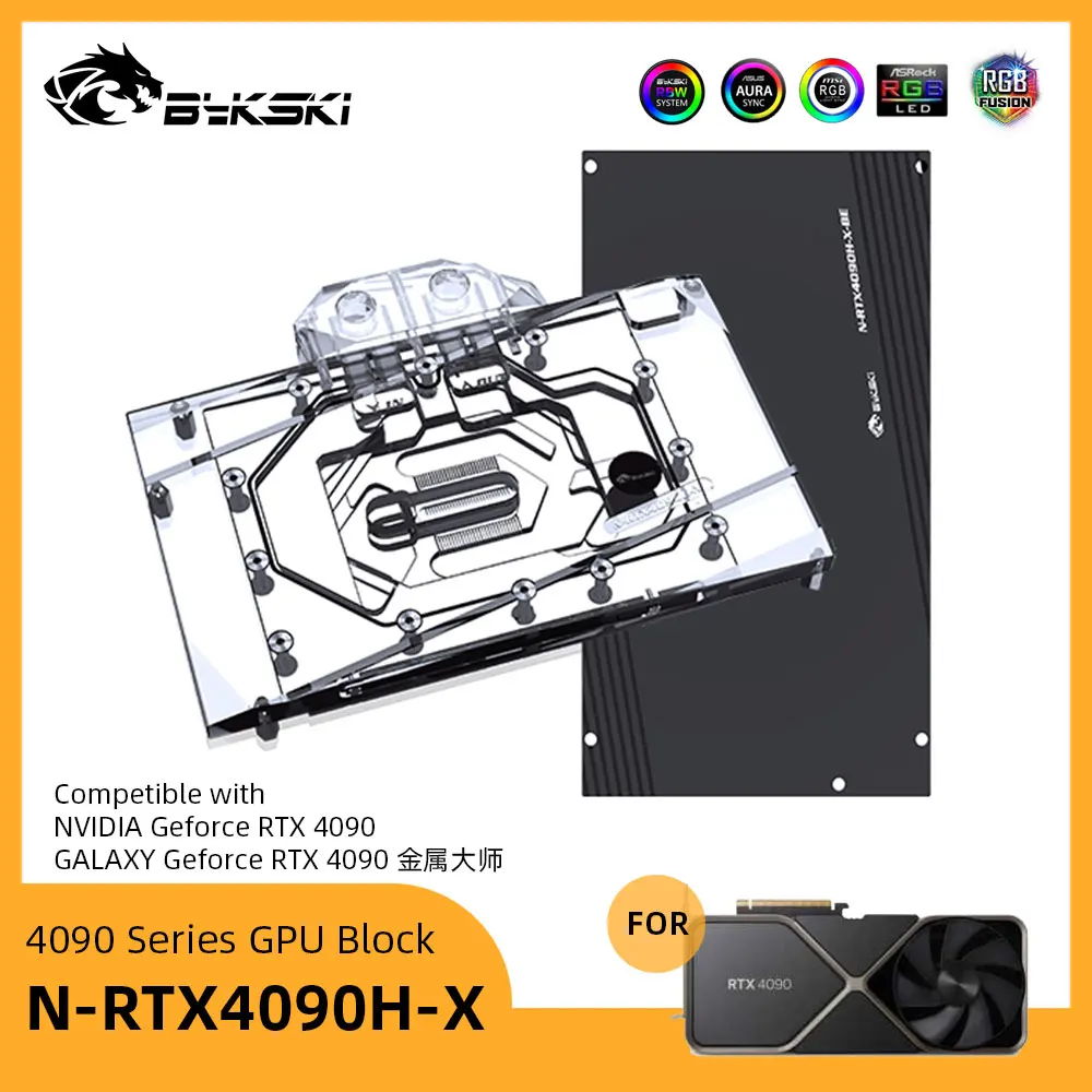 

Bykski N-RTX4090H-X Video Cards Cooler for Nvidia Geforce RTX 4090 Reference Edition VGA Block Liquid Cooling System