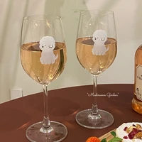 mushrooms gardenkorean style cute atmosphere sense dog glass wine glass wine goblet party champagne glasses