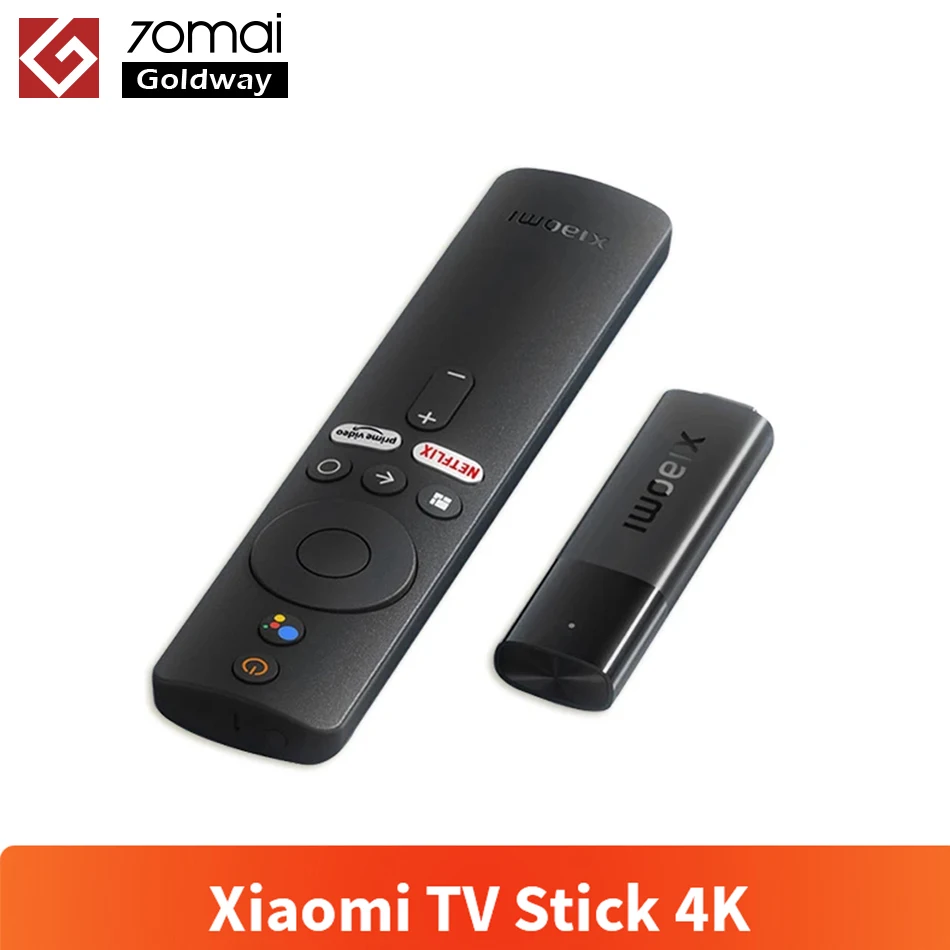 Оригинальный ТВ-стик Xiaomi Mi 4K Android TV 11 четырехъядерный 2 Гб ОЗУ 8 ПЗУ Bluetooth Netflix Wi-Fi