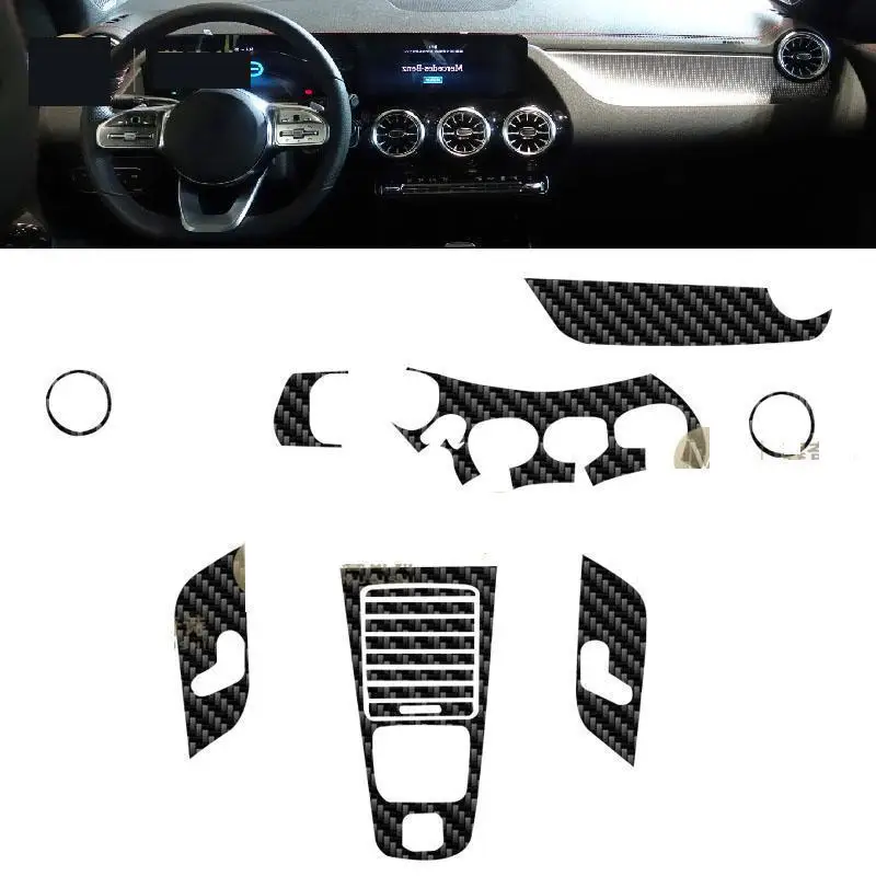 

For Mercedes Benz EQA 2021-2023 Car interior carbon fibre Film 5D PET Center console Anti scratch resist film Accessories refit