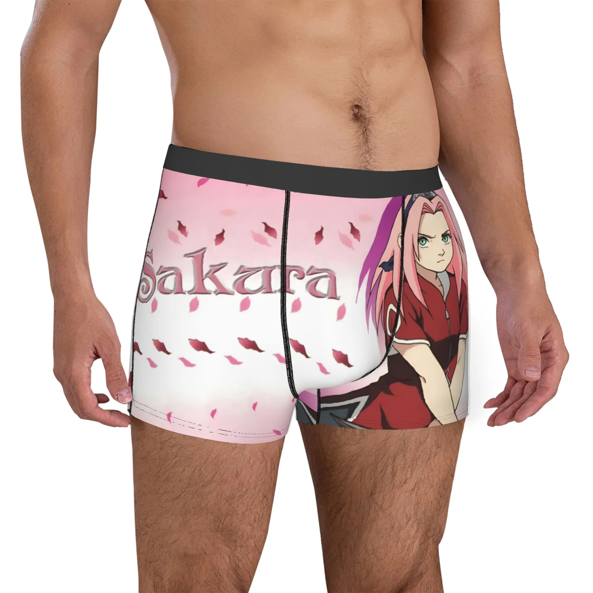 Фото Мужское эластичное классическое нижнее белье Custom S-Sakuraes H-Harunoes Comic     Мягкие трусы-боксеры для мужчин №3