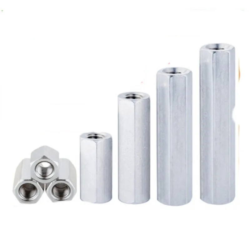 M5 M6 M8 M10 M12 M14 M16 M18 M20 Rod Coupling Hex Nut steel Galvanized Long Connection Thread DIN 6334