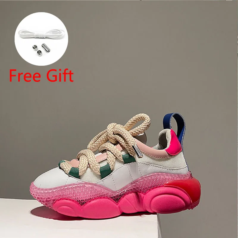 

Обувь на толстой подошве для студентов, белые кроссовки, Новинка осени 2022, Спортивные Повседневные кроссовки со стельками с животными, цвет ...