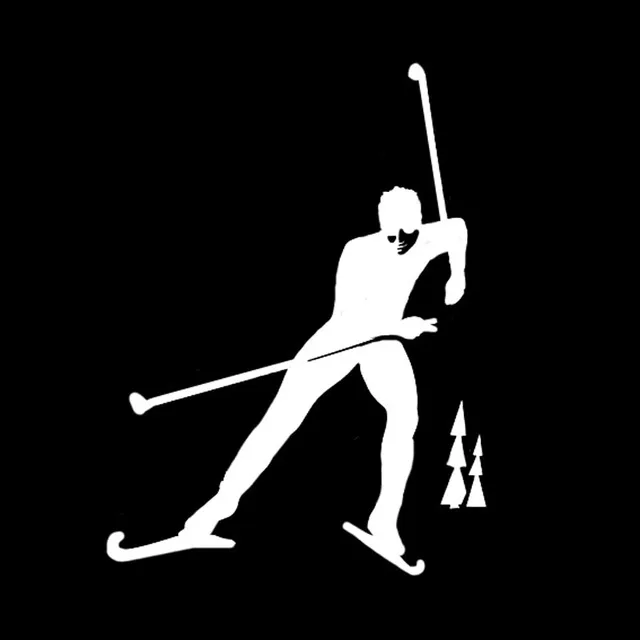 

9.7*13.2CM Coolest Skiing Decor Car Sticker Graphic Vinyl Extreme Movement Silhouette 1 piece