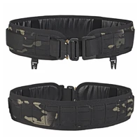 padded tactical belt duty belt military waistband hunting shooting paintball battle molle belts with metal quick release buckle