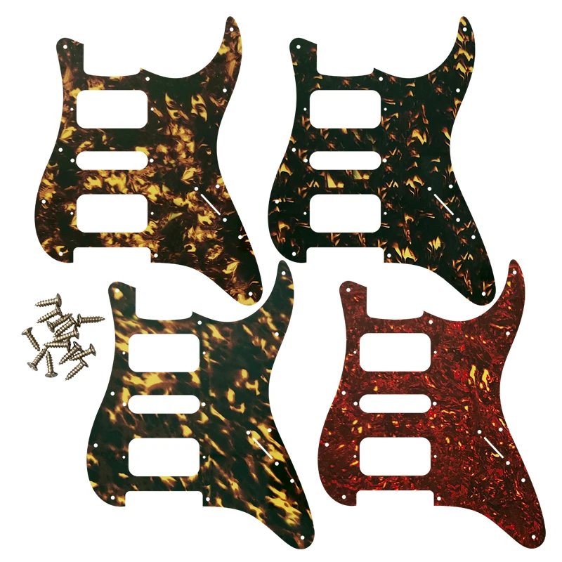

Xinyue For USA\Mexico Fd Strat 11 Screw Holes HSH Two Deluxe Humbuckers Single St Guitar Pickguard No Control Hole Scratch Plate