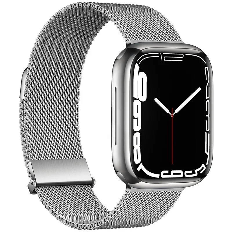 Stainless Steel Magnetic Strap for Apple Watch Band 49mm 44mm 42mm 40mm 38mm 45mm Fine Bracelet for iWatch Ultra 7 6 5 4 3 2 SE