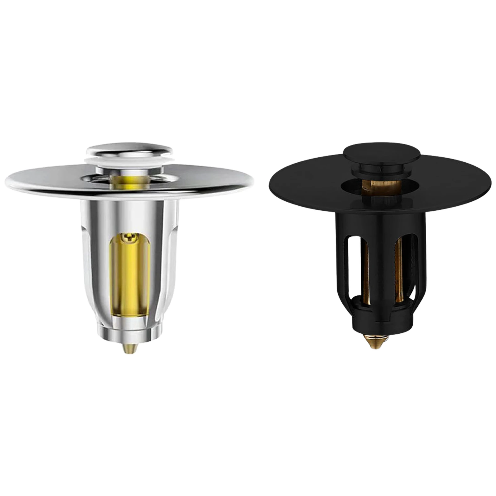 Universal Sink Stopper Stainless Steel Bullet Core Push Type Basin Pop-up Drain Filter With Basket Anti-clogging Plug | Обустройство