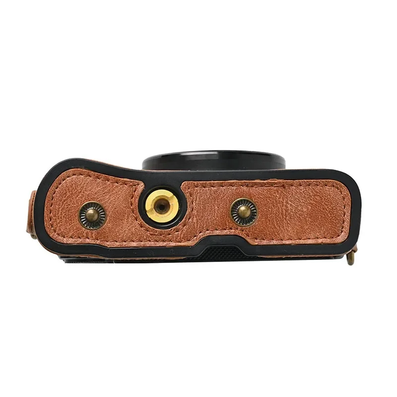 For Canon PowerShot SX740 HS SX730 SX720 Camera Retro PU Leather Case Shoulder Bag Shoot Protective Cover SX730HS