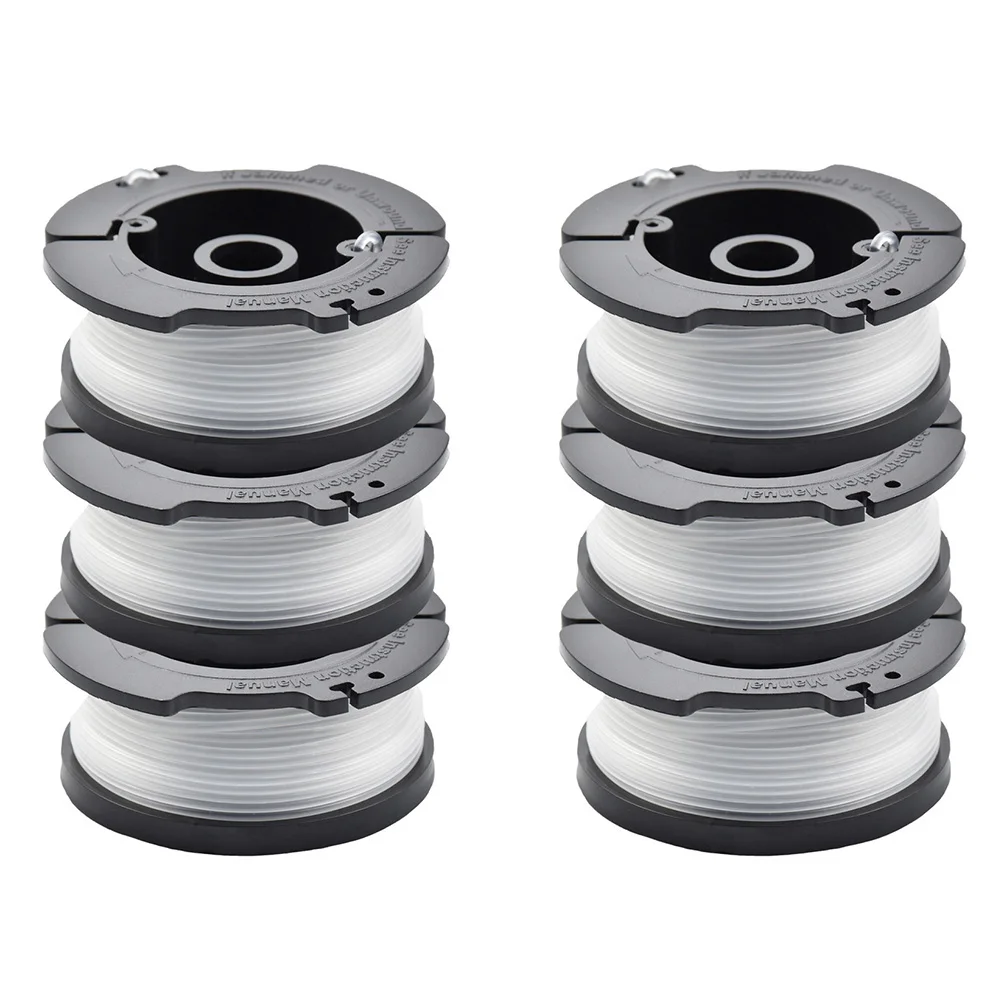 

6pcs Spool Line For Black&Decker String Trimmer AF-100-3ZP GH400 30ft Lawn Mower Brushcutter Trimmer Spools Garden Supplies